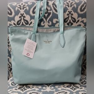 Kate Spade Kitt Nylon Medium Tote - color Blue Glow